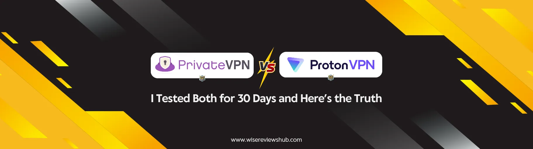 PrivateVPN vs ProtonVPN comparison screenshot